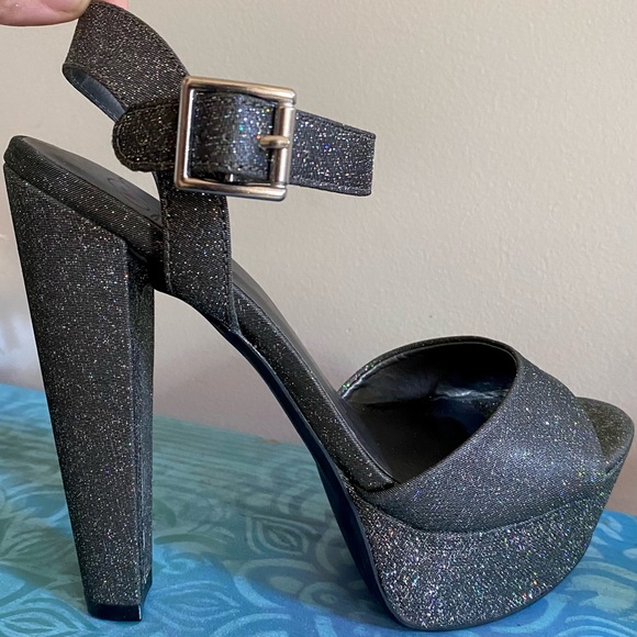 gunmetal platform heels
